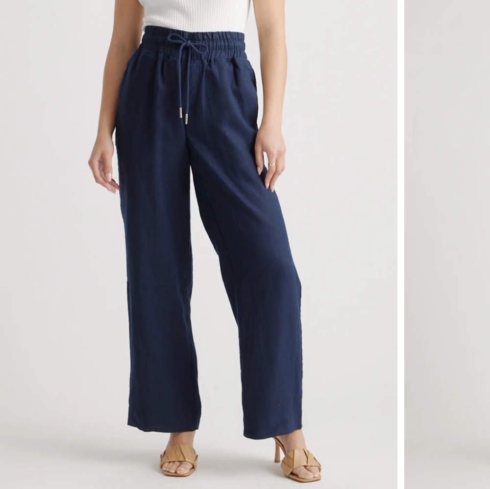 Quince wide-leg linen pants